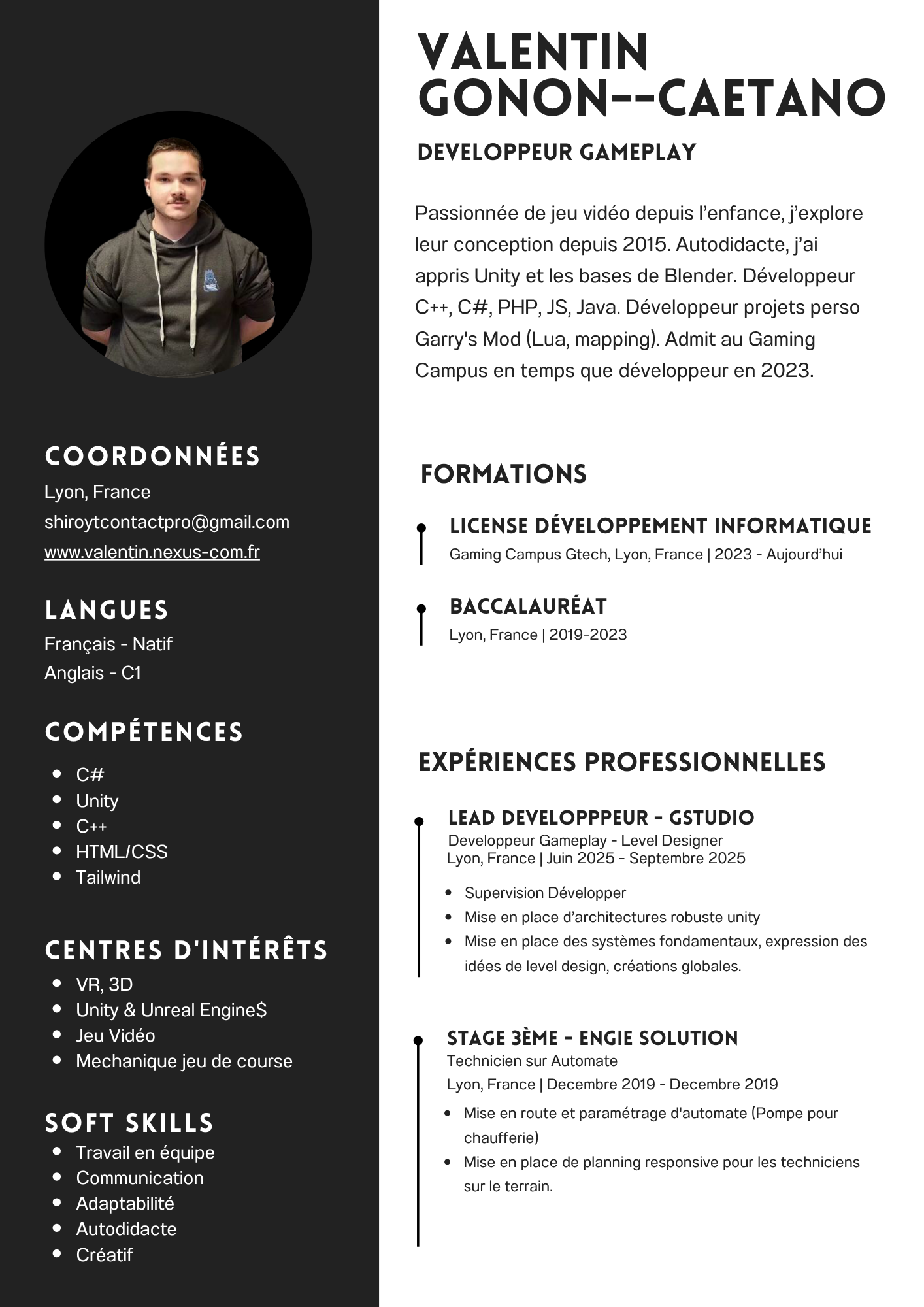 CV Valentin Gonon-Caetano